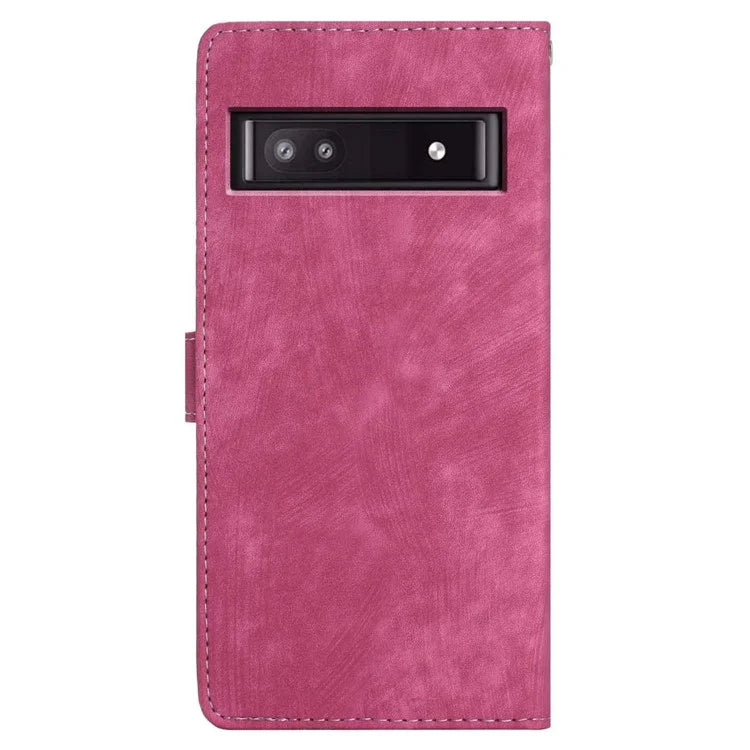 For Google Pixel 8a Case Skin-Touch PU Leather Wallet Phone Cover