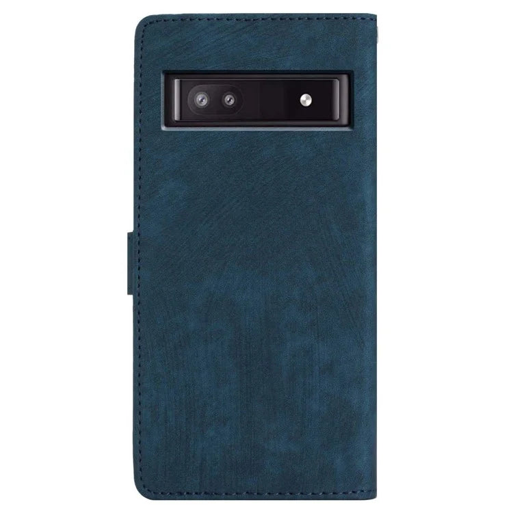 For Google Pixel 8a Case Skin-Touch PU Leather Wallet Phone Cover