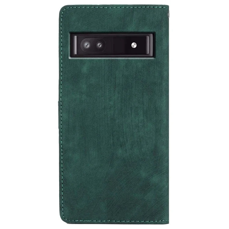 For Google Pixel 8a Case Skin-Touch PU Leather Wallet Phone Cover
