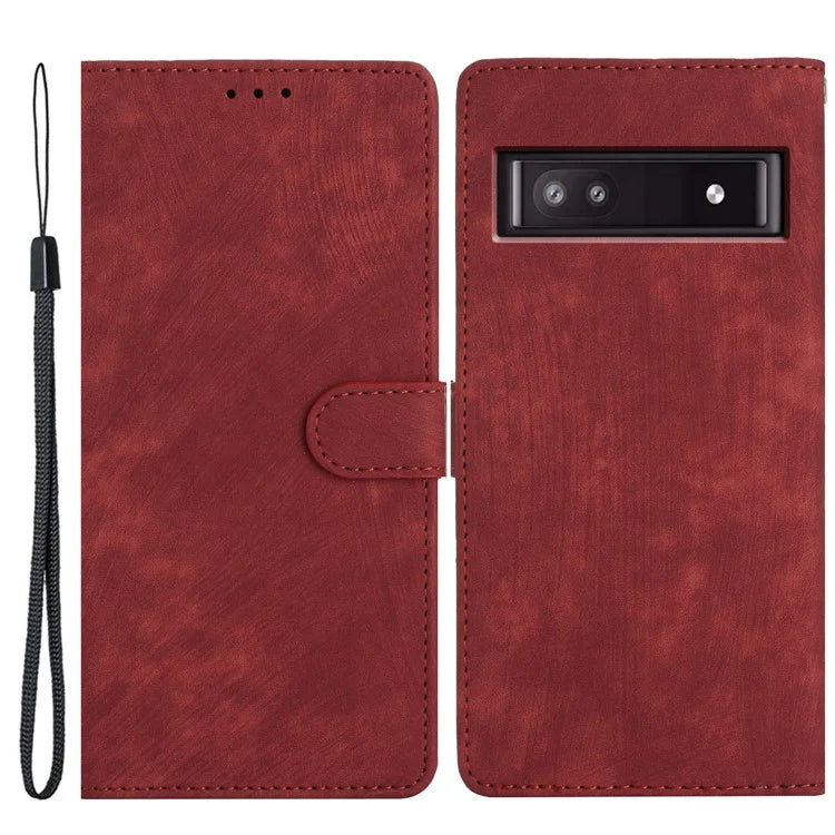 For Google Pixel 8a Case Skin-Touch PU Leather Wallet Phone Cover