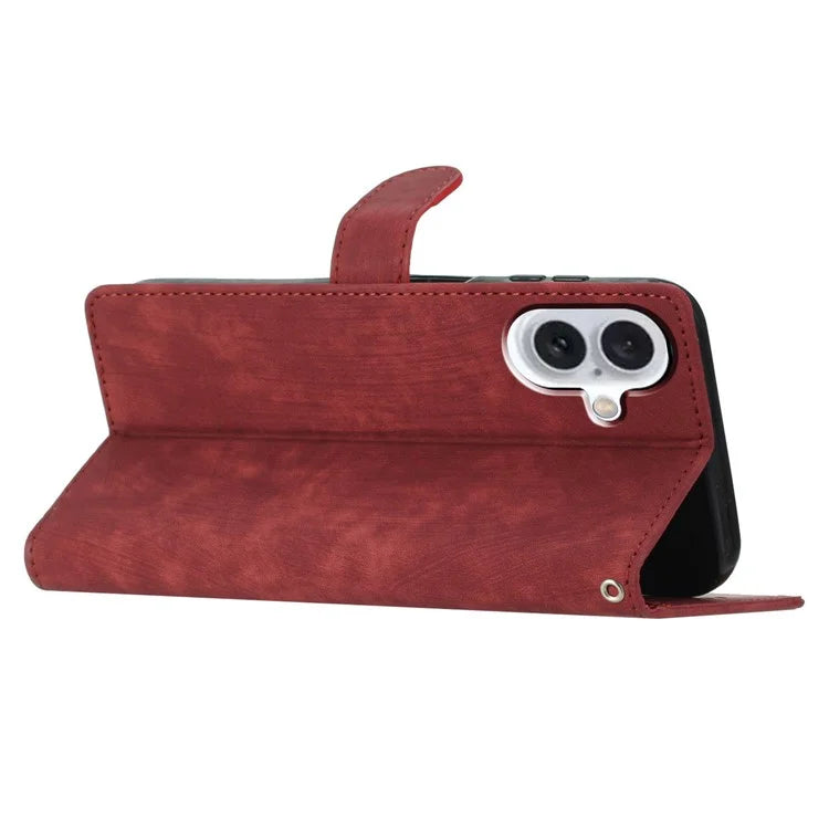 For iPhone 16 Case Wallet Shockproof PU Leather Phone Cover