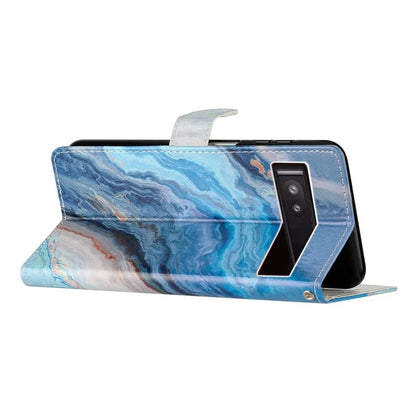 For Google Pixel 8a Case Pattern Printing Leather Phone Cover with Hand Strap