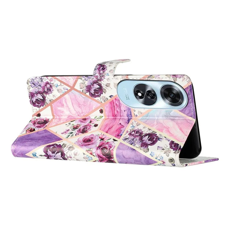 For Oppo A60 4G Wallet Case Pattern Print Flip PU Leather Phone Cover