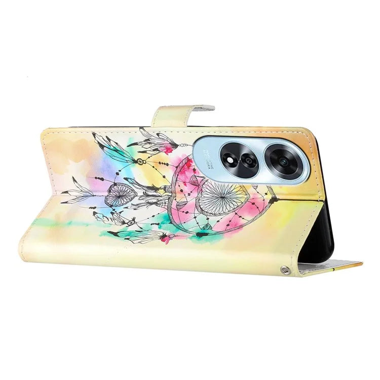 For Oppo A60 4G Wallet Case Pattern Print Flip PU Leather Phone Cover