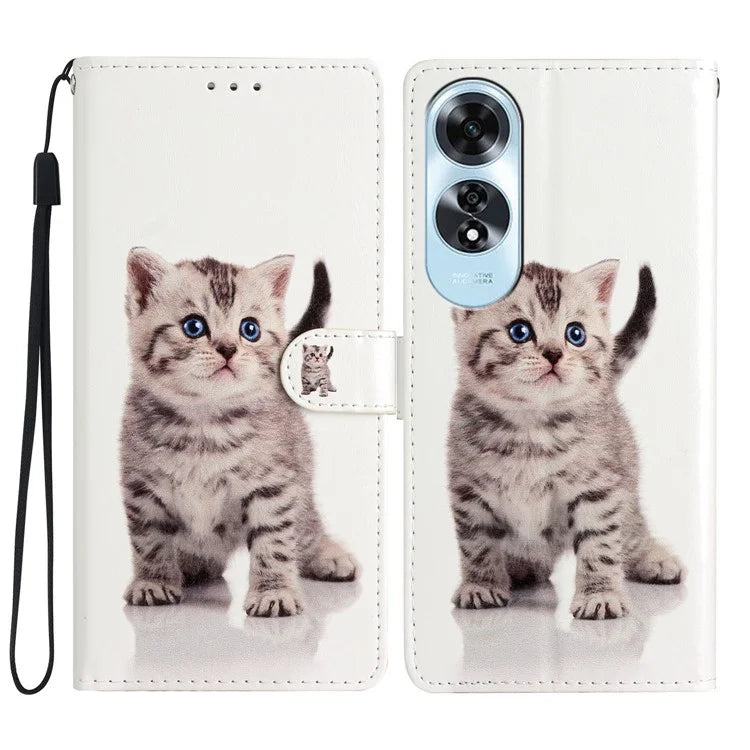 For Oppo A60 4G Wallet Case Pattern Print Flip PU Leather Phone Cover