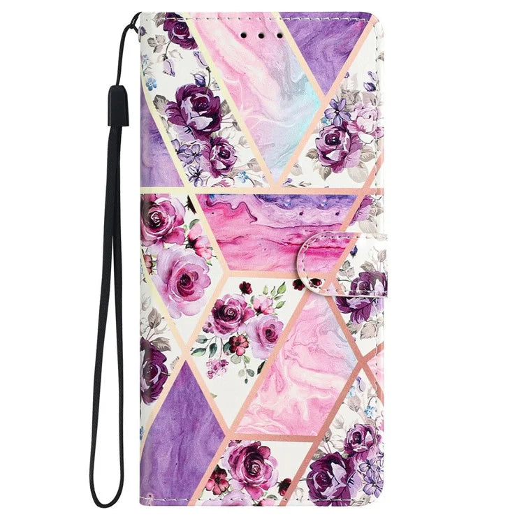 For iPhone 16 Case Card Slots Wallet Pattern Print PU Leather Phone Cover