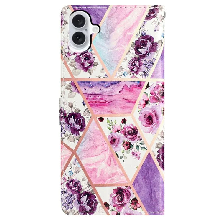 For iPhone 16 Case Card Slots Wallet Pattern Print PU Leather Phone Cover
