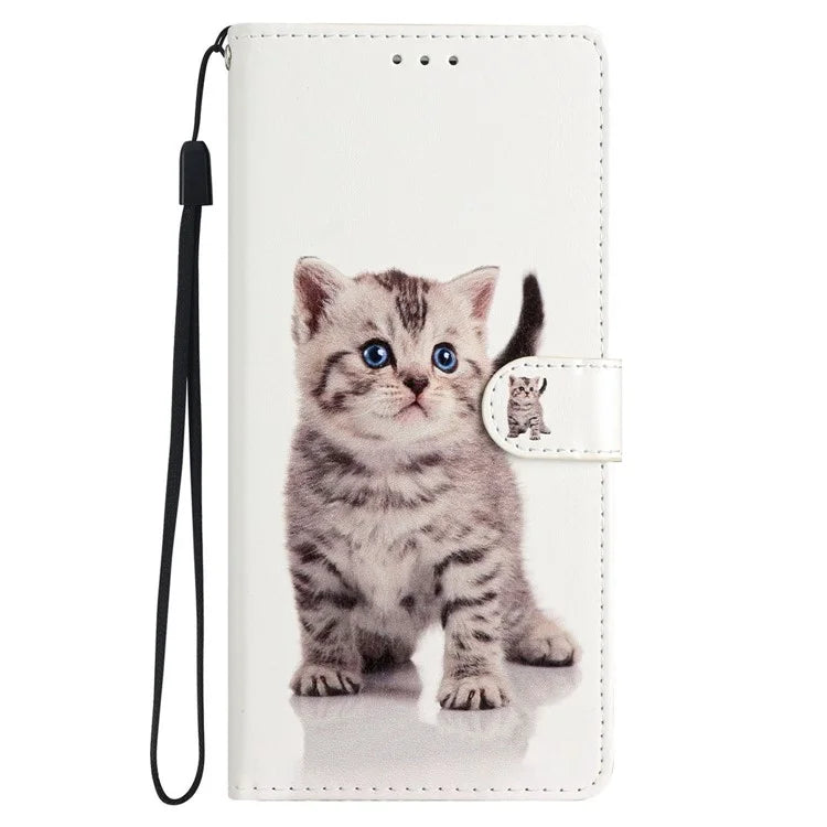 For iPhone 16 Case Card Slots Wallet Pattern Print PU Leather Phone Cover