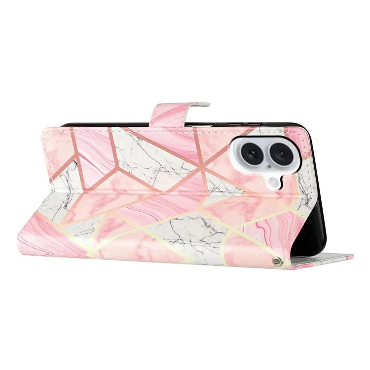 For iPhone 16 Case Card Slots Wallet Pattern Print PU Leather Phone Cover