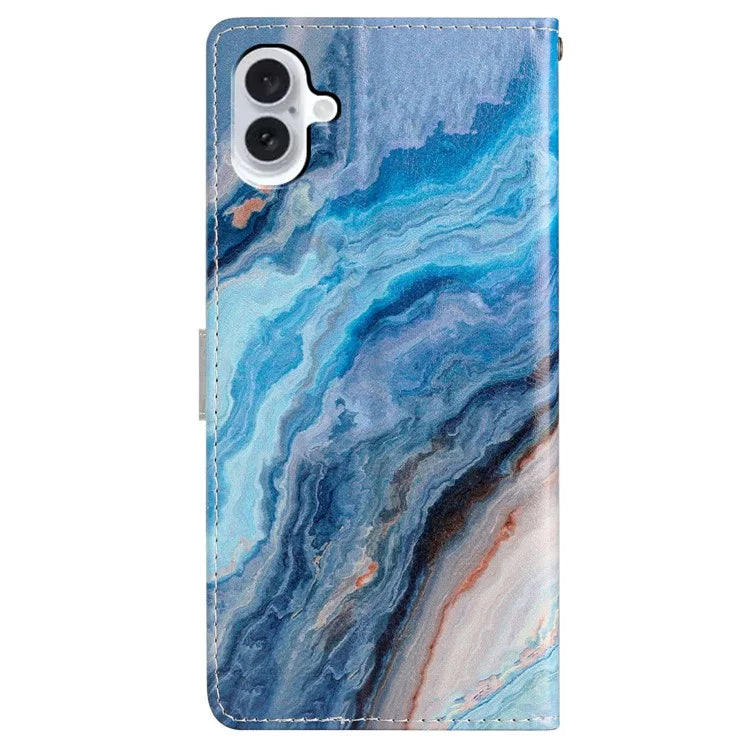 For iPhone 16 Case Card Slots Wallet Pattern Print PU Leather Phone Cover