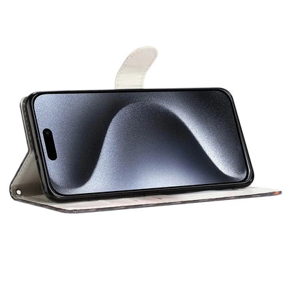 For iPhone 16 Case Card Slots Wallet Pattern Print PU Leather Phone Cover