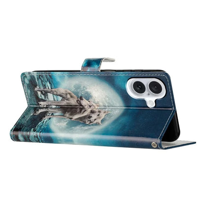 For iPhone 16 Case Card Slots Wallet Pattern Print PU Leather Phone Cover
