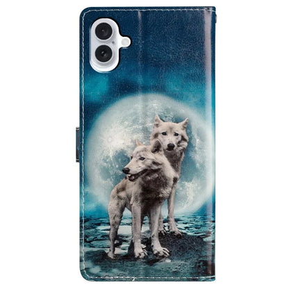For iPhone 16 Case Card Slots Wallet Pattern Print PU Leather Phone Cover