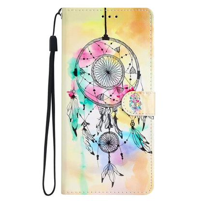 For iPhone 16 Pro Max Case Pattern Print PU Leather Card Slots Phone Cover with Wrist Strap