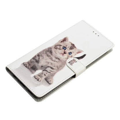 For iPhone 16 Pro Max Case Pattern Print PU Leather Card Slots Phone Cover with Wrist Strap