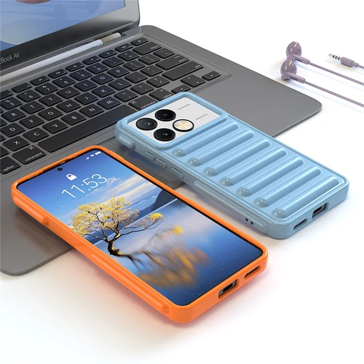 Capsule Series for Xiaomi Redmi K70E 5G / Poco X6 Pro 5G Case TPU Ribbed Anti-Drop Phone Cover