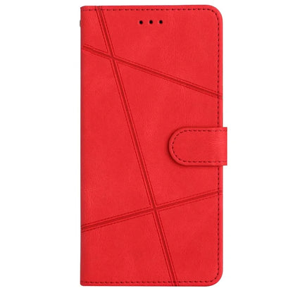 For iPhone 16 Case Line Pattern PU Leather Phone Case Crazy Horse Texture
