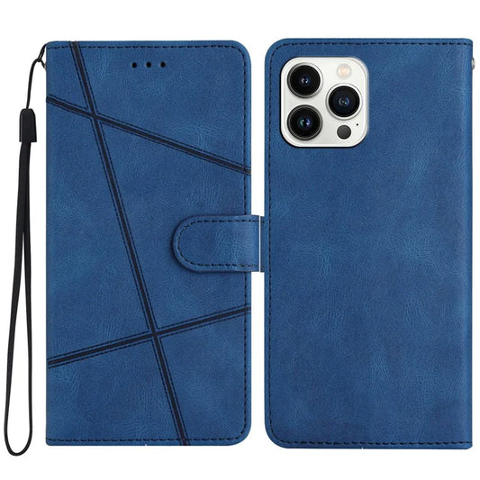 For iPhone 16 Pro Max Case Crazy Horse Texture PU Leather Wallet Stand Phone Cover