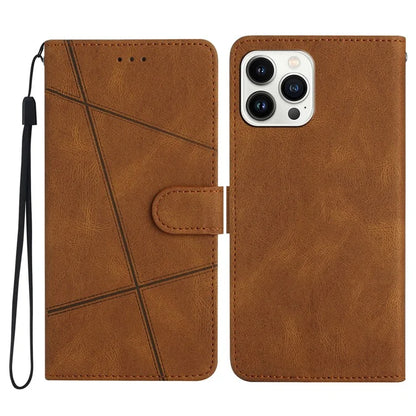 For iPhone 16 Pro Max Case Crazy Horse Texture PU Leather Wallet Stand Phone Cover