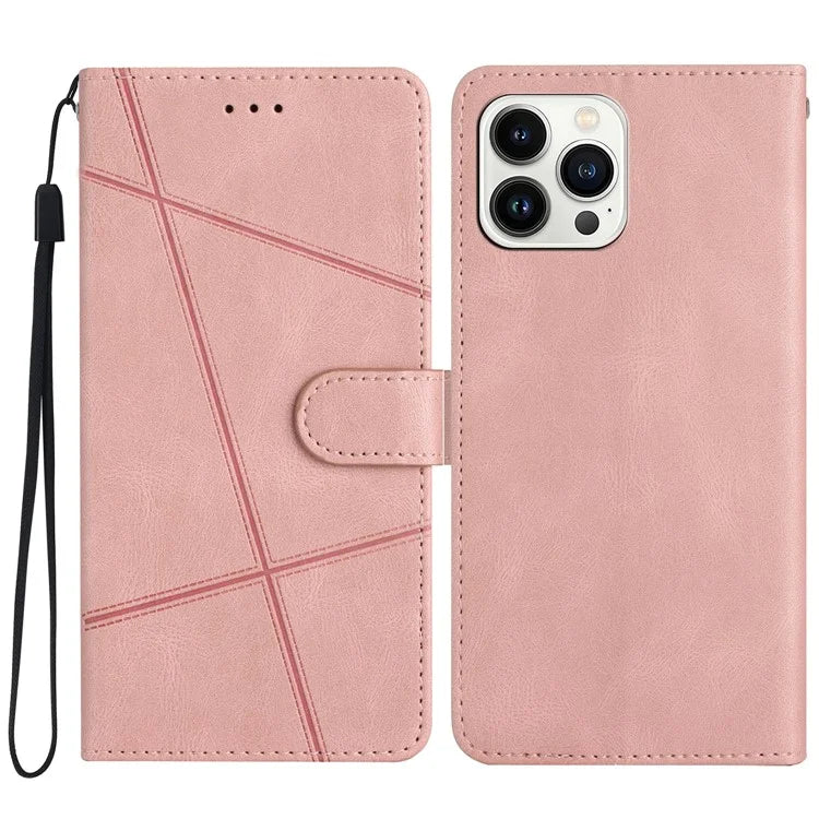 For iPhone 16 Pro Max Case Crazy Horse Texture PU Leather Wallet Stand Phone Cover