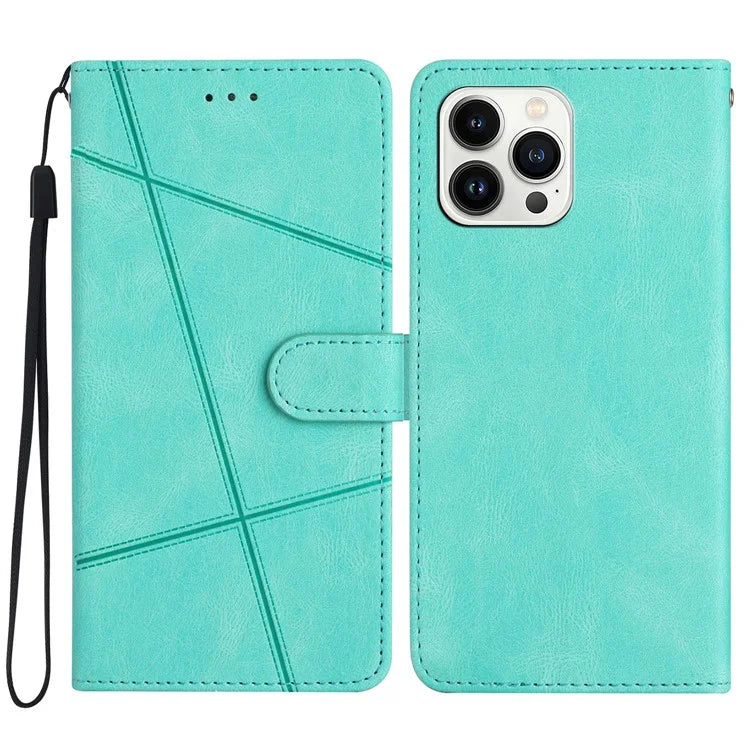 For iPhone 16 Pro Max Case Crazy Horse Texture PU Leather Wallet Stand Phone Cover