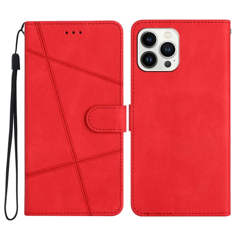 For iPhone 16 Pro Max Case Crazy Horse Texture PU Leather Wallet Stand Phone Cover