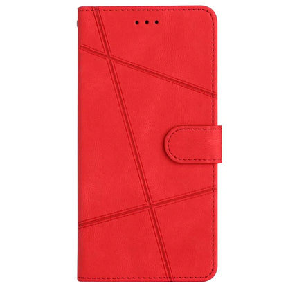 For iPhone 16 Plus Case Line Pattern PU Leather Stand Wallet Phone Cover