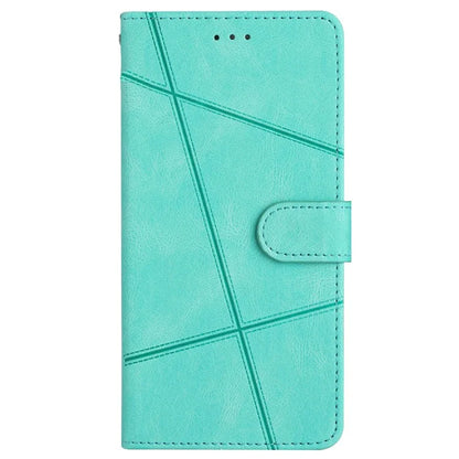 For iPhone 16 Plus Case Line Pattern PU Leather Stand Wallet Phone Cover
