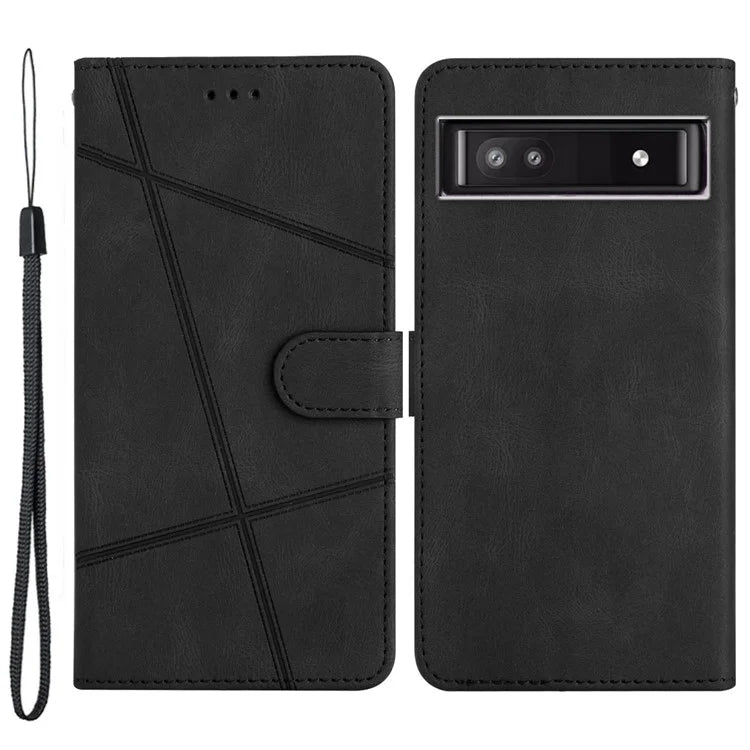 For Google Pixel 8a Case Stand Wallet Leather Phone Cover Crazy Horse Texture