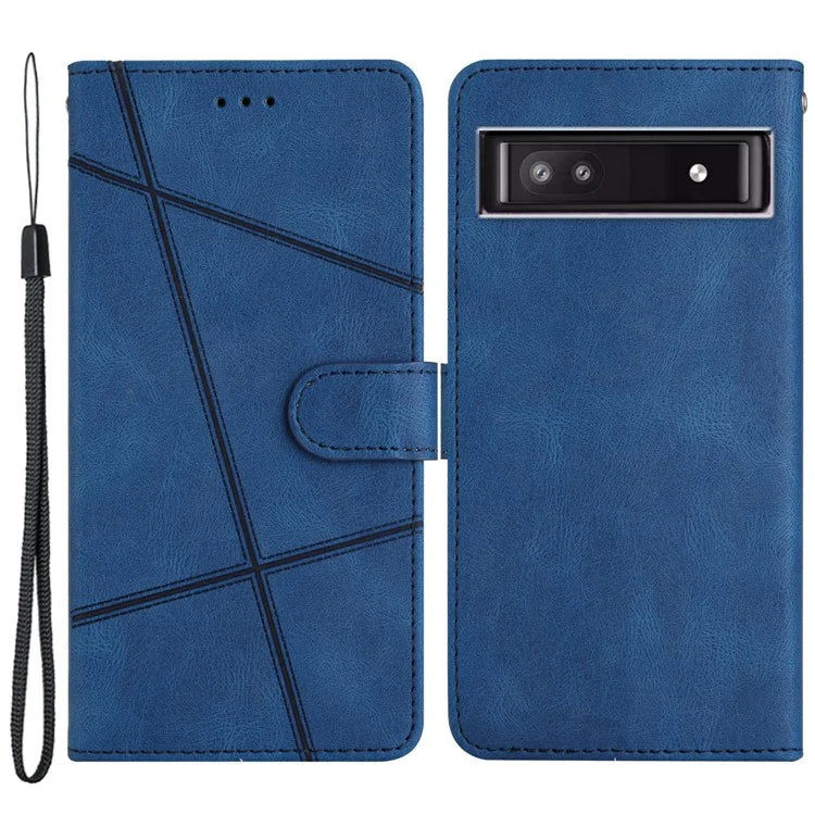 For Google Pixel 8a Case Stand Wallet Leather Phone Cover Crazy Horse Texture