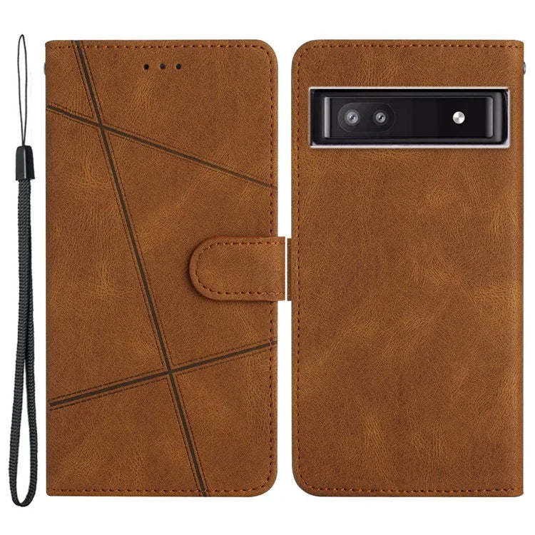 For Google Pixel 8a Case Stand Wallet Leather Phone Cover Crazy Horse Texture