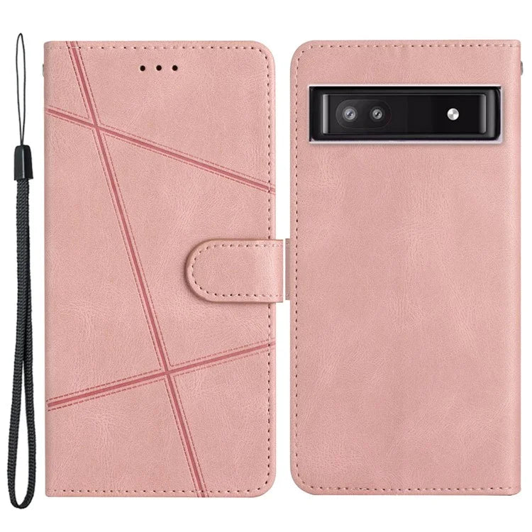 For Google Pixel 8a Case Stand Wallet Leather Phone Cover Crazy Horse Texture