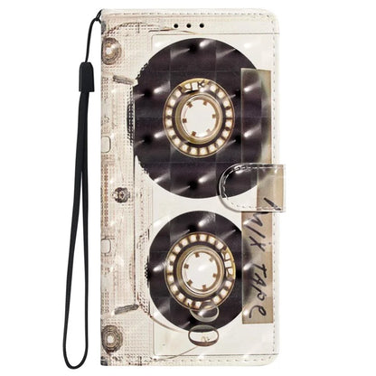 For iPhone 16 Plus Case PU Leather 3D Pattern Printing Wallet Phone Cover