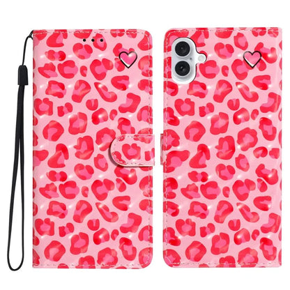For iPhone 16 Plus Case PU Leather 3D Pattern Printing Wallet Phone Cover