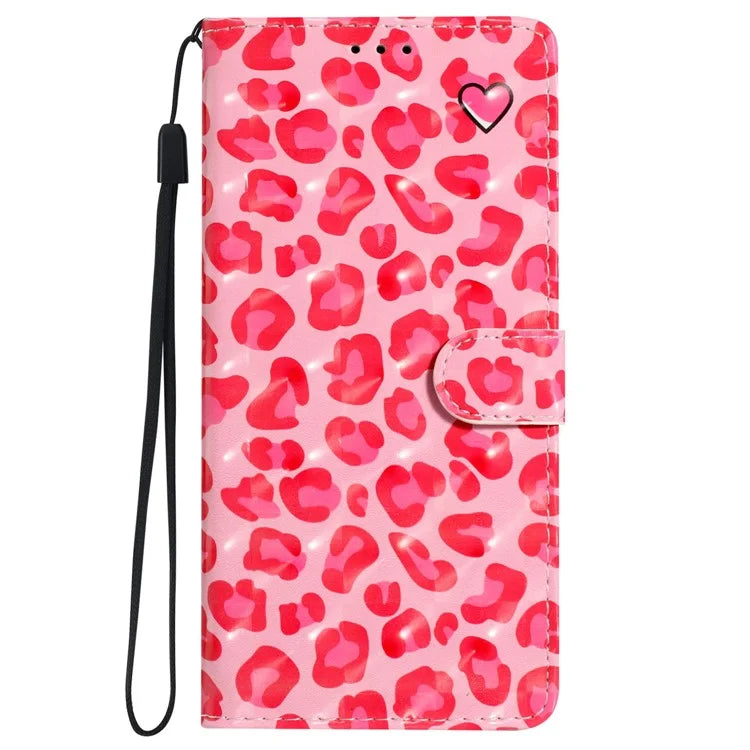 For iPhone 16 Plus Case PU Leather 3D Pattern Printing Wallet Phone Cover
