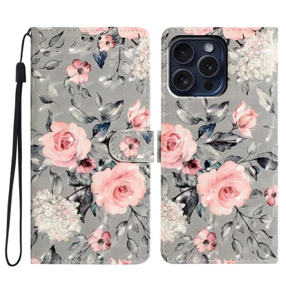 For iPhone 16 Pro Case 3D Pattern Print Leather Wallet Flip Phone Cover