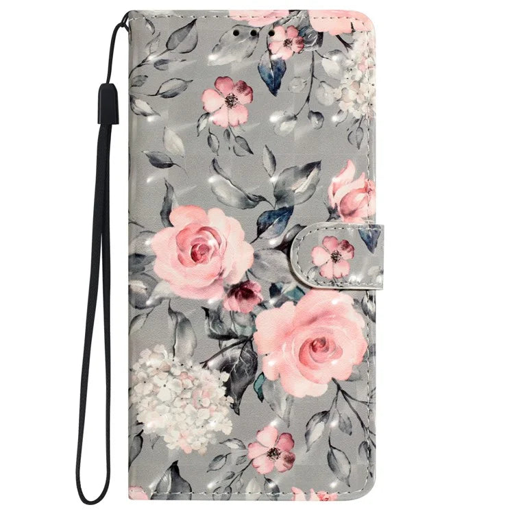 For iPhone 16 Pro Case 3D Pattern Print Leather Wallet Flip Phone Cover