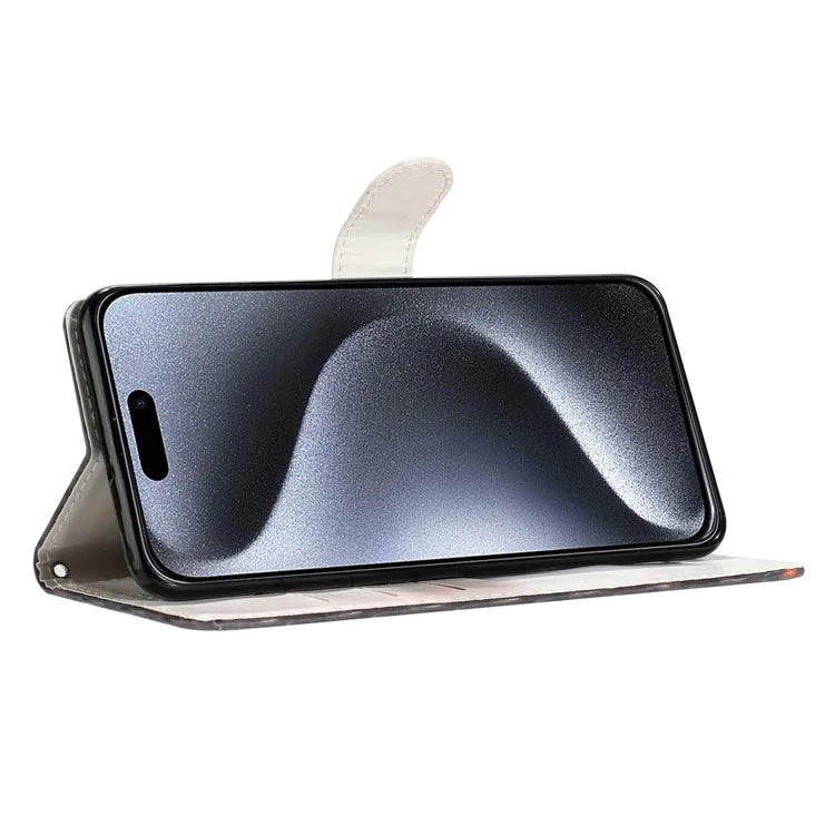 For iPhone 16 Pro Case 3D Pattern Print Leather Wallet Flip Phone Cover