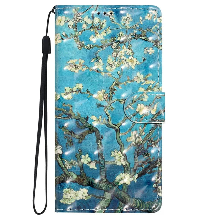 For iPhone 16 Pro Case 3D Pattern Print Leather Wallet Flip Phone Cover