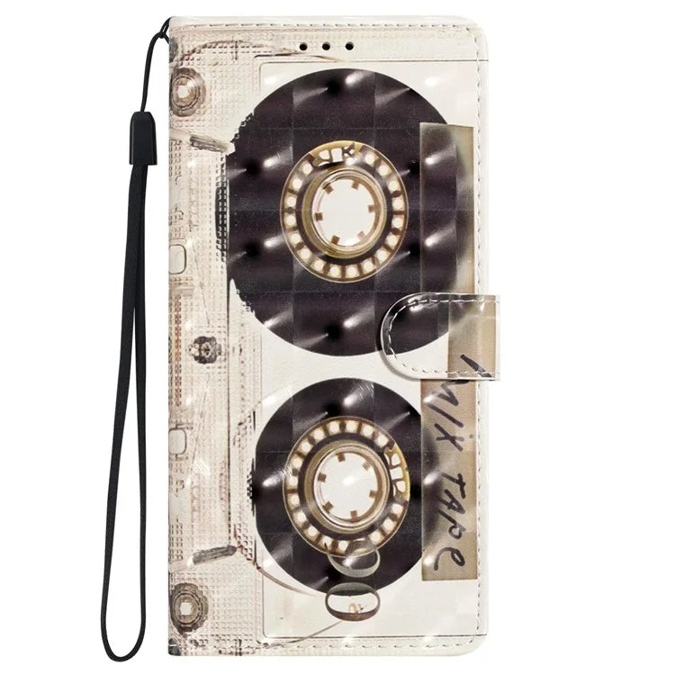 For iPhone 16 Pro Case 3D Pattern Print Leather Wallet Flip Phone Cover