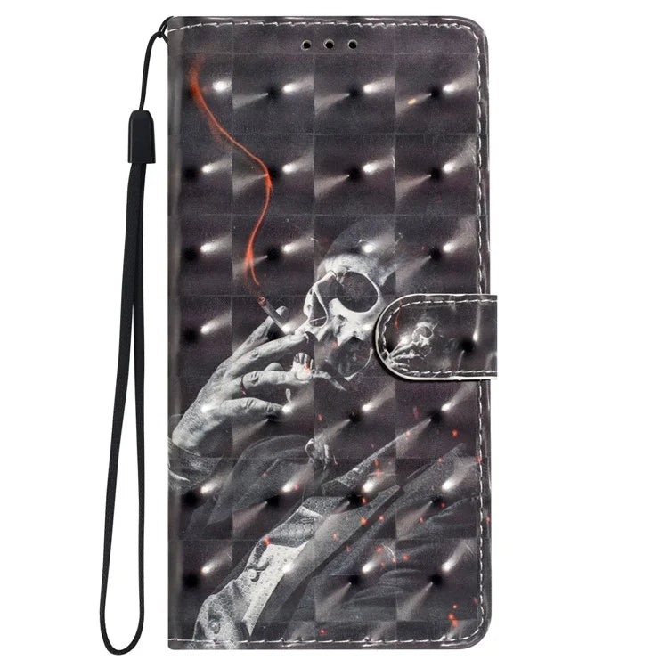 For iPhone 16 Pro Case 3D Pattern Print Leather Wallet Flip Phone Cover