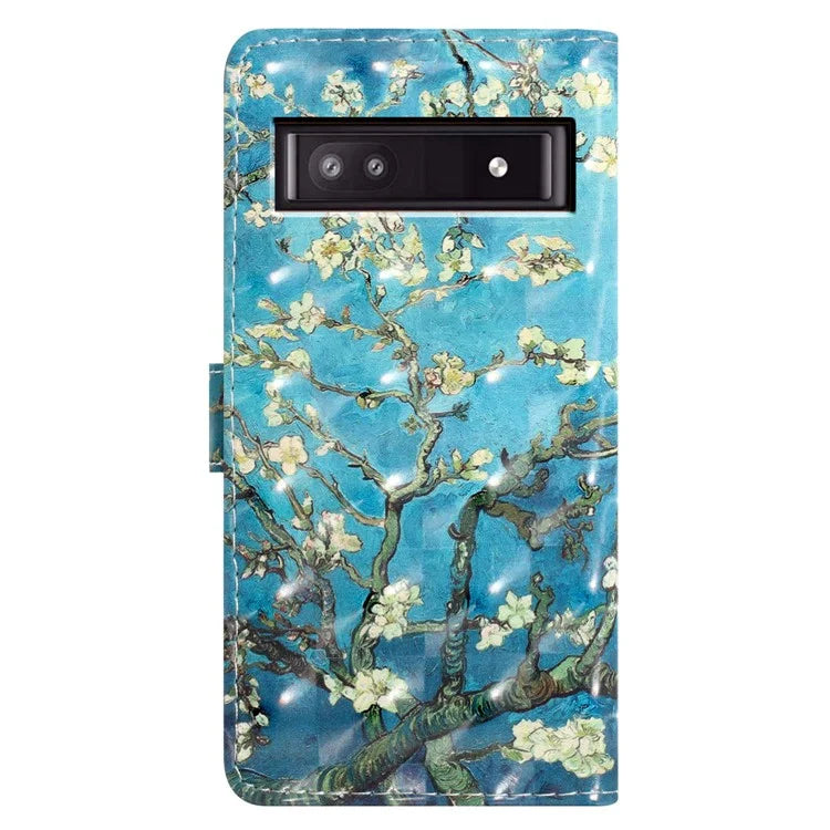 For Google Pixel 8a Case Card Slots Pattern Printing PU Leather Phone Cover