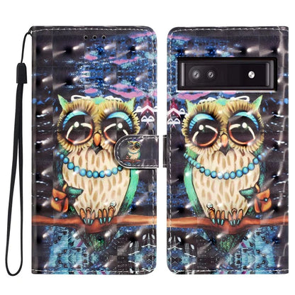 For Google Pixel 8a Case Card Slots Pattern Printing PU Leather Phone Cover
