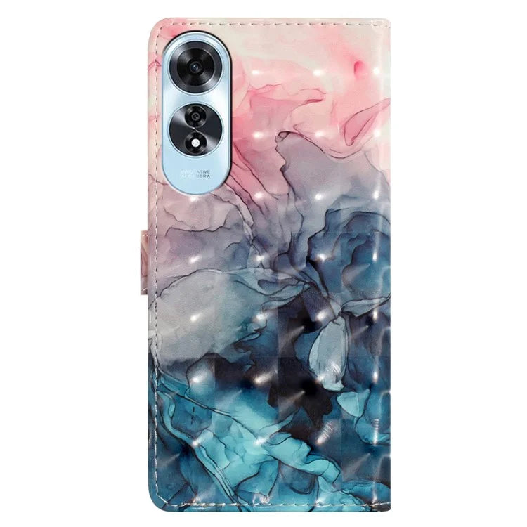 For Oppo A60 4G Case 3D Pattern Stand Leather Phone Cover with Card Slots Holder