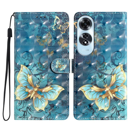 For Oppo A60 4G Case 3D Pattern Stand Leather Phone Cover with Card Slots Holder