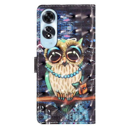 For Oppo A60 4G Case 3D Pattern Stand Leather Phone Cover with Card Slots Holder