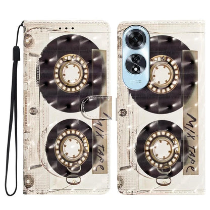 For Oppo A60 4G Case 3D Pattern Stand Leather Phone Cover with Card Slots Holder