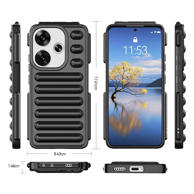 Capsule Series for Xiaomi Redmi Turbo 3 5G / Poco F6 5G TPU Case Ribbed Phone Back Cover