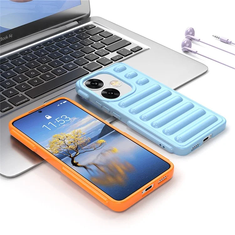 Capsule Series for Xiaomi Redmi Turbo 3 5G / Poco F6 5G TPU Case Ribbed Phone Back Cover