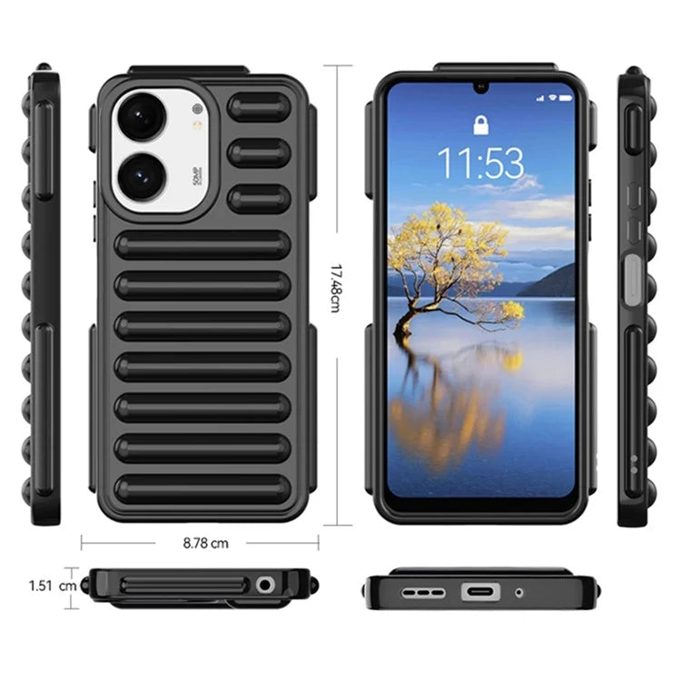 Capsule Series for Xiaomi Redmi 13C 4G / 5G / 13R 5G / Poco M6 5G / Poco C65 4G TPU Case Ribbed Back Phone Cover